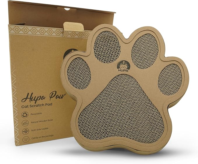 Paw-Shaped Cat Scratcher | Reversible Cardboard Kitten Scratcher | Scratching Board for Indoor Cats | Scratcher Cardboard for Cats & Kittens | Cat Toy (Medium)
