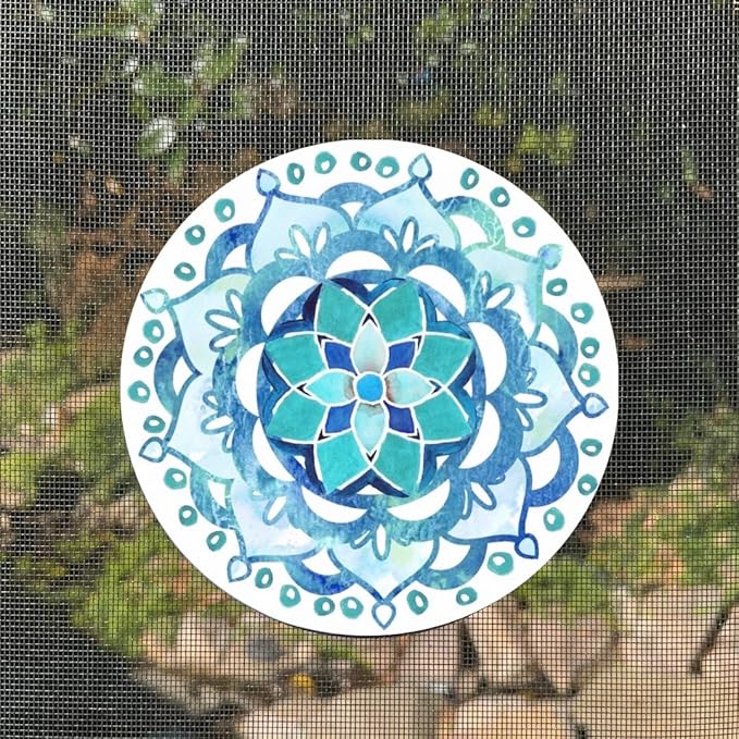 Screen Door Magnets Double Sided – Keep People, Kids, and Dogs from Running into The Screen Door - Robbins Aria Blue Mandala