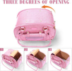 PetsHome Dog Carrier Purse, Pet Carrier, Bling Waterproof Premium Leather Pet Travel Portable Bag Carrier for Cat and Small Dog Home & Outdoor Small Bling Pink