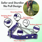 Martingale Collar for Dogs, Biothane, Stainless Steel Hardware, No Pull, Made in The USA, Professional Grade, XXS, Purple