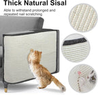 Large Size Cat Scratch Sofa Protector,27.5inch*19.6inch Sisal Couch Protector from Cats/Dogs Scratching for Big Arm Sofa use (Dark Grey/Left Handed)