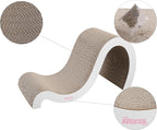 CSR1013B Kona 27" Modern Cardboard Double-Sided Wave Cat Scratcher with Catnip, Cloud