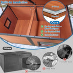 Extra Large Dog House Outdoor 59.1" L Outside Insulated Dog Kennel Weatherproof Winter, 6 Sides All-Round Foam for Small Medium Large Extra Large Dogs, Strong Metal Chew Proof Frame Window