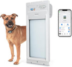 Power Pet Roll Up Automatic Electronic WiFi Pet Door by High Tech Pet - Space-Saving, Pet Operated Dog Door, App Control, Safe, Secure, Air Tight (Door Mount, Medium)
