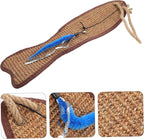 Fish Shaped Cat Scratching Pad Natural Sisal Hanging Protector for Furniture Claw Grinding Mat Eco-Friendly Cat Toy 20.86X5.23X1.18In