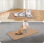 4 Pcs Cat Scratcher Mat Sisal Cat Scratching Pad Scratch Mat for Cat with Adhesive Loop Tape Cat Scratch Pad Rug for Protect Wall Couch Window Perch Cat Wall Furniture Cat Shelves, 15.7x7.8 in