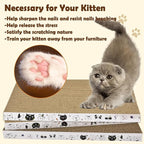 3 Pack Cardboard Cat Scratcher Refill Cat Scratch Pad Durable Cat Scratchers for Indoor Cats Kitten 16.5 x 8 x1 Inch Reversible Cat Scratching Board to Protect The Furniture (Lovely Pets)