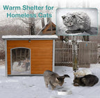 Indoor Outdoor Dog House,Anti-Chewing Iron Frame Dog Kennel,Wood Warm Pets Home,Weatherproof Outside Shelter (43.3" (L) x 29.4" (W) x 33.4" (H) Brown)