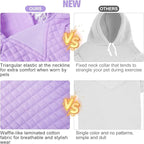 BEAUTYZOO Medium Dog Hoodie Sweater with Pockets, Dog Clothes for Small Medium Dogs Boy Girl, Waffle-Like Laminated Cotton Pet Coats with Hat and Leash Hole, Purple XL