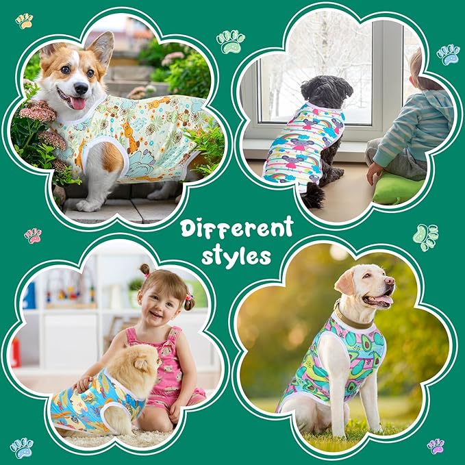 Saintrygo 10 Pcs Lovely Puppy Shirts Print Dog Clothes Breathable Summer Pet Cartoon Dog Shirt Clothes Sweatshirt for Puppy Cartoon Shirt Sweatshirt to Cat(X-Large)