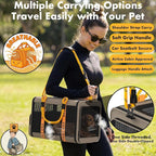 PAWZIDEA Expandable Pet Carrier TSA Airline Approved, 18″×11″×11″ Soft-Sided Top-Load Carriers for Small Dog & 2 Cats Under Seat, Collapsible Puppy & Animal Travel Bag Up to 18lbs, ID Card, Chew-Proof
