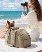 Pecute Dog Purse Carrier, Lightweight Dog Carriers for Small Dogs with Large Pockets, Dog Soft-Sided Carriers up to 6.6lbs, Pet Carrier for Puppy Cat, Suitable for Travel, Subway, Khaki