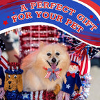 Reginary 120 Pcs 4th of July Dog Bandanas Bulk Dog Bows Set Bow Ties Cat Scarf Colorful Washable Triangle Pet Kerchief Cute Bib for Summer Small Medium Large Pets Grooming Accessories Costume