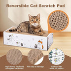 12 Pcs Small Cat Scratch Pads with Box 14 x 6.5 x 4.2 Inches Durable Cat Scratcher Cardboard Reversible Recyclable for Indoor Small Kitten to Play Rest Grind Claws Furniture Protector