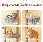 Cat Tree, Floor to Ceiling Cat Tower Adjustable Height [92.9-102.4in=235-258cm], 7 Tiers Cat Climbing Play House with Fully Sisal Scratching Post,Cozy Condo&Hammocks for Indoor Cats,Light Grey