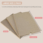 Large Cat Scratcher Pad with Box, Reversible Corrugated Cardboard Scratch Pad, Kitten Scratching Board with Catnip, Durable Recycle Scratching Pads