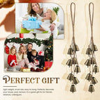 2 Pack Witch Bells for Door Knob Protection Outdoor Bells Hanging Bells for Door knob Witches Bells Magic Wind Chimes for Home Protection Witch Bells Kit(Rustic)