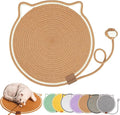 Celery Pets, Dual Scratching Pad for Cats, Celery Pets Cat Scratcher Mat, Natural Cotton Rope Cat Scratching Mat, Scratching Pads for Indoor Cats (Brown,17in)