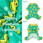 Dog Pajamas for Small Dogs Boy Girl, Dog Clothes Tiny Chihuahua Yorkie Spring Summer Shirt, Cute Puppy Outfit Pjs Jumpsuit Cat Onesie Apparel Pet Clothes (Blue Duck, Large)