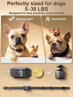 Small Shock Collar for 2 Small Dogs(5-30Lb), Dog Training Collar with Remote for Small & Medium Dogs, 3 Channels, Waterproof, Rechargeable, Collar with Beep, Vibration, Safe Shock,1300ft