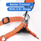 Pawtitas Reflective Step-in Dog Harness – Adjustable No-Pull Vest for Puppies to Seniors, Safe & Comfortable, XS Orange