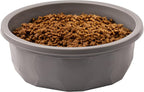 Leash Boss XL Dog Bowl (14 Cup) Hard Plastic Dog Bowl for Large Breeds - Indestructible Canine Dish for Tough Use - Outdoor Pet Water Dish - Gray