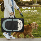 Dog Playpen, Puppy Pet Playpen, Medium Dogs Tent Crates Cage Indoor/Outdoor, Portable Pop Up Dog Kennel Playpen with Carrying Case for Dogs/Cats/Rabbits, Removable Zipper Top, Grey