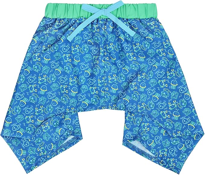 HDE Dog Swim Trunks Hawaiian Board Shorts Beach Pool Swimsuit for XS to XXL Dogs Glowing Sea Creatures - S