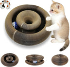Magic Organ Cat Scratcher Toy, Foldable & Reversible Accordion Kitty Toy with Bell Ball, Interactive Cardboard Scratching Board Scratcher Pad for Indoor Cats (1 Pack)