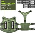 WINSEE Service Dog Vest Harness for Medium Dog, Tactical Working MOLLE Vest with 10 Pet Patches, No Pull Heavy Duty Harness for Training Walking