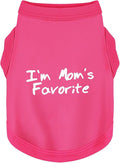 Cozy Sleeveless Canine Wear Dog Clothes, Soft, Lightweight, and Breathable Cotton Dog Shirt with I'm Mom's Favorite Print.Vest Tank Top Ideal for Small, Medium, and Large Breeds Rose Red 4XL