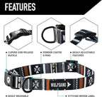 Wolfgang Heavy Duty, Adjustable Dog Collar with Quick Release Nylon Buckle for Walking & Training, NewMoon Print, Medium