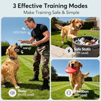 Delupet Dog Shock Collar 2 Dogs- 4500FT Dual-Direct Dog Training Collars with Remote for Small Medium Large Dog, IPX8 Waterproof Rechargeable E-Collar with Beep(1-8), Vibration(1-3), Shock(0-99), Grey