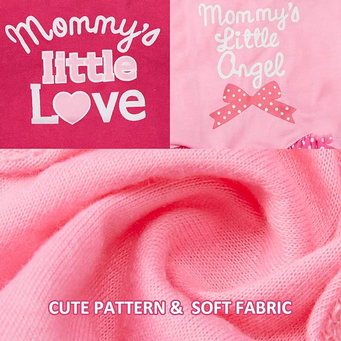 2 Pieces Dog Dresses for Dogs Cute Girl Female pet Dress Mommy Puppy Shirt Skirt Dresses Pet Summer Clothes Apparel for Cats(Love and Angel,Large)