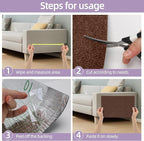 Cat Scratch Mat 120 "x15.8, Cat Scratch Sofa Furniture Protector, Trimmable Self-Adhesive Cat Scratch Pad for Decorating Cat Towers, DIY Cat Tree Shelf, Walls and Climbing Frames (Brown)