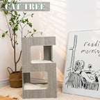 ACH Modern Cat Furniture Cat Tree Spacious Perch Multi-Level Cat Tower for Indoor Cats 27.5 Inch Luxury Cat Tree Stand House for Kittens with Removable Soft Blanket and Condo