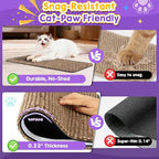 Wall Cat Scratcher for Indoor Cats,23.6x11.8”Corner Cat Scratcher,Cat Scratch Pad Furniture Protector for Door & Wall,Couch, Durable Cat Scratching Board Easy Mount(Deep Brown, 23.6”x11.8”)