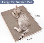 Cat Cardboard Scratcher Refill,Pet Scratch Pad Replacement Reversible Corrugated Board for Cat Box Bed