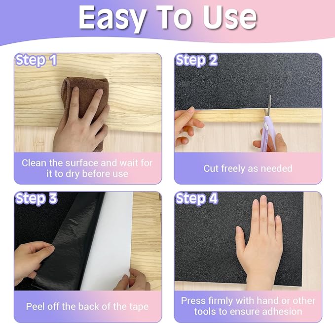 BNOSDM Self-Adhesive Dog Nail File Scratcher Emery Paper Cat Nail Scratch Board Replacement Sandpaper, Cuttable Pet Furniture Scratching Pad Protector for Door and Wall (12in*16ft, Black)