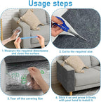 Trimmable Cat Scratching Post Carpet Covered 78.7”x15.8” Self-Adhesive Cat Tree Shelves Replacement Parts Mat Cat Scratcher for Cat Tree Shelves Steps Couch Furniture DIY Protector(Dark Gary)