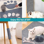 Cat Furniture Protectors from Scratching,Adhesive Cat Couch Protector,78.7x15.8Inch DIY Wall Scratcher,Couch Corner Scratcher Mat