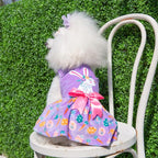 CuteBone White Rabbit Dog Easter Dress Velvet for Small Dogs Girl Eggs Skirt Puppy Purple Dresses Dog Clothes CVA19S-D