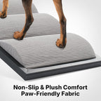 Veehoo Dog Ramp for Bed Couch Height Adjustable from 17" to 23", Foldable Stairs for Dogs to Get on Bed 17" Extra Wide, Portable Pet Doggie Steps Indoor with Non Slip Pad, Support up to 150 lbs