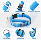 Martingale Collar for Dogs Large Medium Small Heavy Duty Buckle Dog Collar with Tag Ring Reflective Nylon Gradient Dog Collar No Pull Training Collar