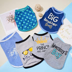 Sadnyy 6 Pack Winter Dog Shirt Boy Pet Clothes Doggy Tee Tank Top Kitten Shirts with Letters for Small Medium Dogs Cats Soft Cozy Chihuahua Vest Apparel for Dog Cat Puppy (Medium)