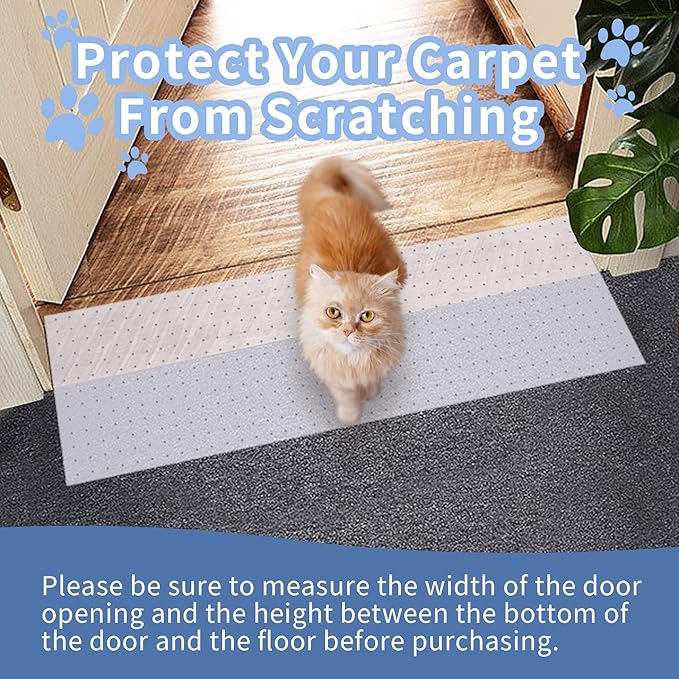 3.6 Feet Cat Carpet Protector, Non-Slip Carpet Protector for Pets, Carpet Scratch Stopper from Scratching Carpet at Doorway