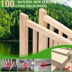 YOCAN Paint-Free Wooden Freestanding Dog Gates for The House, Doorways, Stairs,Wood Pet Fences Indoor Pet Gate,Step Over Fence-5 Panels L:115" H:23"