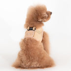Puppia Dotty Dog Vest Harness B (Step-in) Fashionable Polka Dot Pattern Spring Summer Harness for Small Dogs, Beige, Small