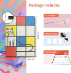 Art Cat Scratching Pad,Wall Scratcher for Indoor Cats - 16.54x11.81x1.18 Inches, Double-Sided Use, Cat Cardboard Scratcher Fits All Breeds & Sizes, Easy to Install,Cat Gifts
