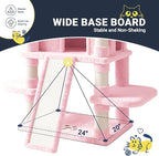 Allewie 82 Inches Large Cat Tree/House/XXL Tall Cat Towers for Big Feline/Scratching Post/Multi-Level Large Kitty Climbing Tree with Condo/Pink